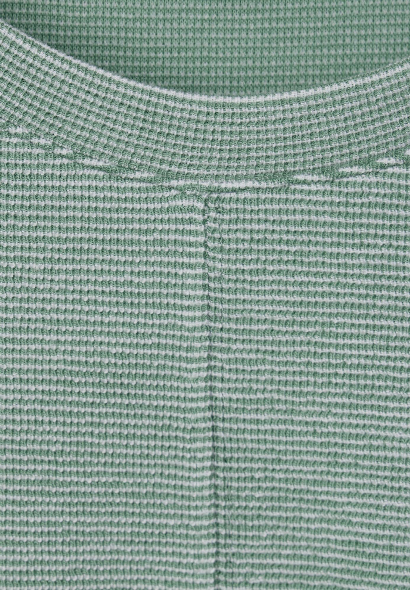 CECIL tričko s pásikovou štruktúrou, zel