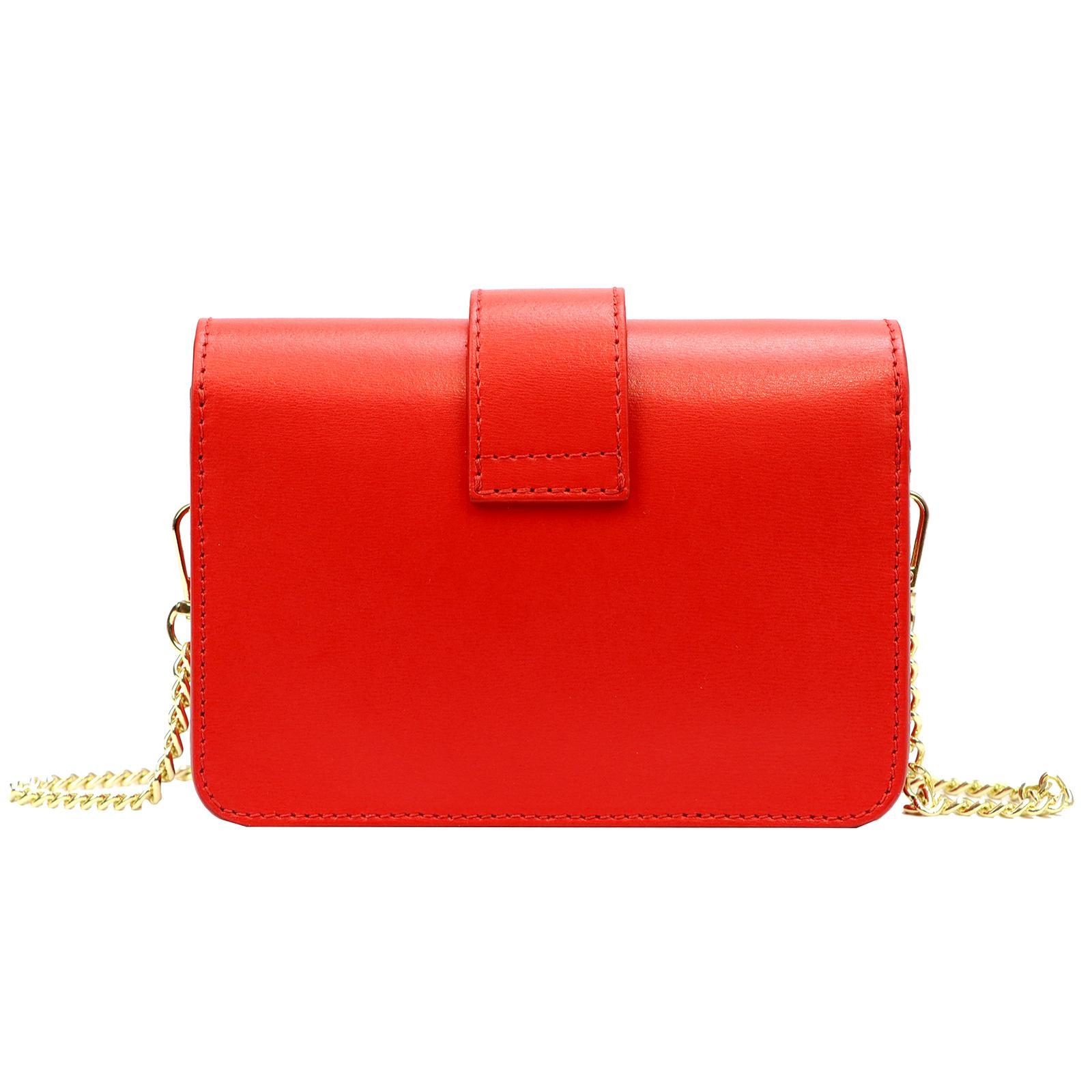 Pierre Cardin červená kožená elegantná kabelka