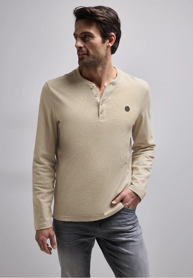 Street One MEN Henley tričko, bež