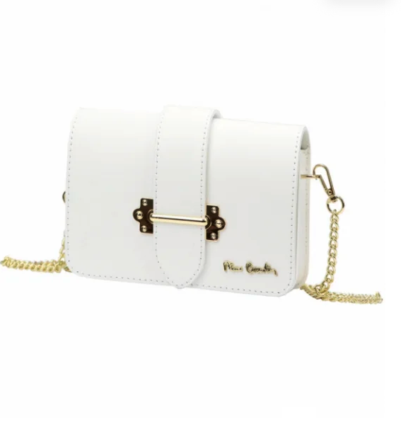 Pierre Cardin biela kožená elegantná kabelka